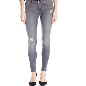 Hudson grey distressed krista skinny jeans 31